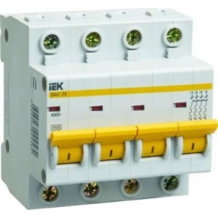 (MVA20-4-005-D) Авт. выкл. ВА47-29 4P  5A 4,5кА х-ка D IEK