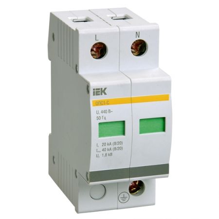 (MOP20-2-D) Огр. имп. перенапр. ОПС1-D 2Р In=5kA Un=230B Im=10kA IEK