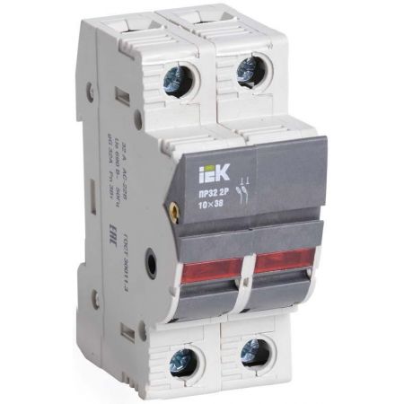 (CFH02-32S) Предохранитель-разъединитель с индик. ПР32 2P 10*38 32А IEK