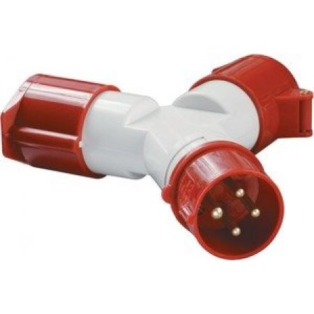 (PAS22-016-4) Адаптер двухлучевой TS1012-214 3Р+РЕ 16А 380В IP44 IEK