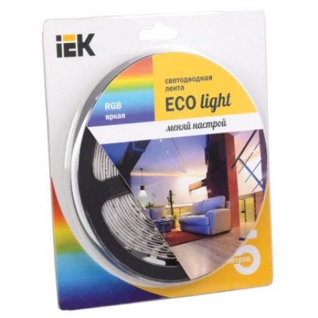 (LSR1-3-054-20-1-05) Лента LED 5м  блистер LSR-3528RGB54-4.8-IP20-12V IEK-eco