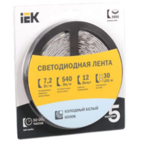 (LSR1-4-060-20-1-05) Лента LED 5м  блистер LSR-3528Y60-4.8-IP20-12V IEK-eco