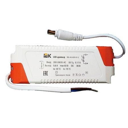 (LDVO0-36-0-E-K01) LED-драйвер MG-40-600-01 E, для LED светильников 36Вт, IEK
