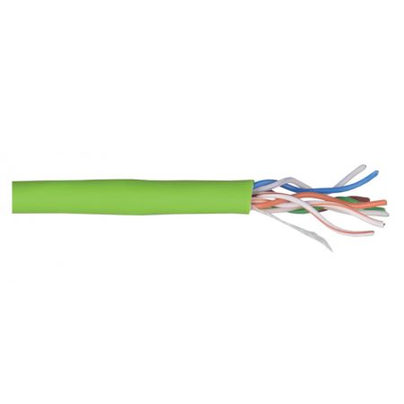 (LC1-C5E04-122) ITK Кабель связи витая пара U/UTP, кат.5E 4x2х24(0,51мм)AWG solid, LSZH, 305м, зеленый