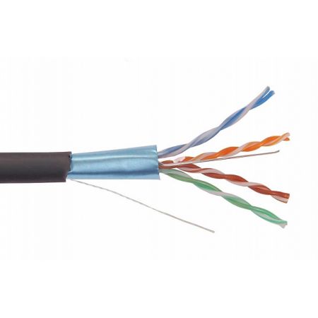 (BC3-C5E04-339) ITK Кабель связи витая пара ШПД F/UTP, кат.5E 4х2х0,48мм solid, LDPE, 305м, черный