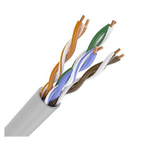 (BC1-C5E04-111) ITK Кабель связи витая пара ШПД U/UTP, кат.5E 4х2х0,48мм solid, PVC, 305м, серый