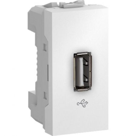 (MGU3.429.18) USB 2.0 РОЗЕТКА 1М UNICA БІЛИЙ