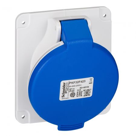 (PKF32F423) РОЗ.СКР.УСТ.КУТ.ГВИНТ 32А 2P+E IP44 250В