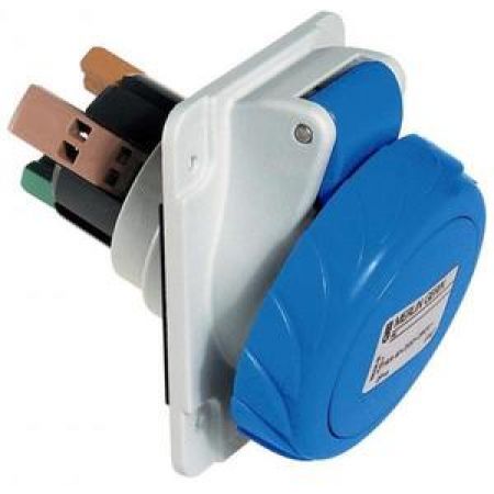 (PKY32F723) РОЗЕТ.ПРИХ.УСТ.КУТ.32А 2P+E IP67 220В