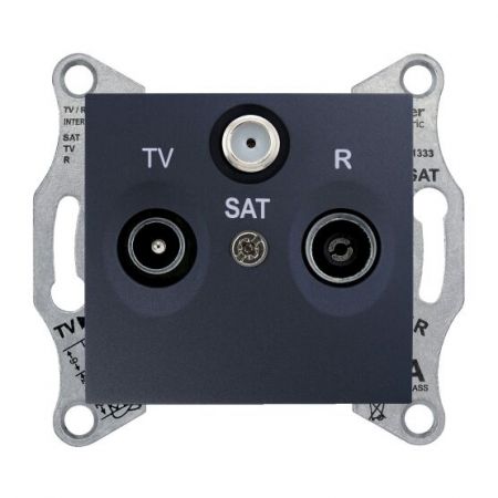 (SDN3501470) TV/R/SAT РОЗЕТКА ПРОХІДНА ГРАФІТ