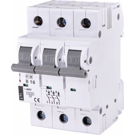 (2175316) Авт. выключатель ST-68 3p B 16А (4,5 kA), ETI