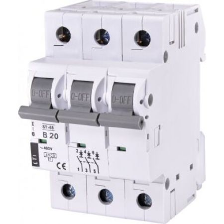 (2175317) Авт. выключатель ST-68 3p B 20А (4,5 kA), ETI