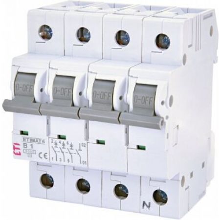 (2116509) Авт. выключатель ETIMAT 6 3p+N B 1А (6 kA), ETI
