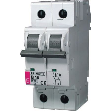 (2143512) Авт. выключатель ETIMAT 6  2p С 6А (6 kA), ETI