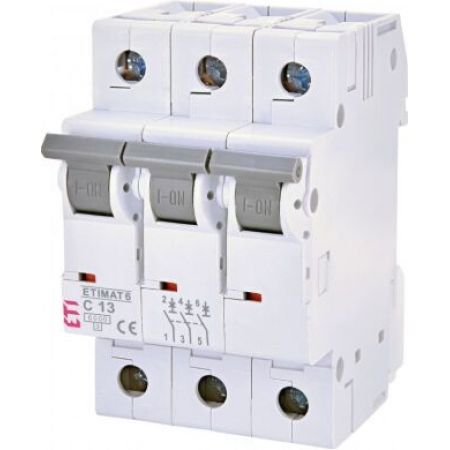 (2145515) Авт. выключатель ETIMAT 6  3p C 13А (6 kA), ETI