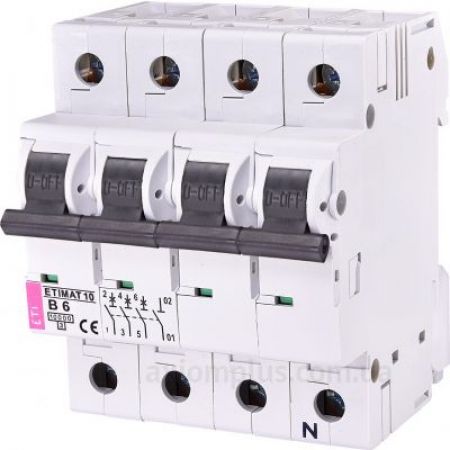 (2126719) Авт. выключатель ETIMAT 10 3p+N B 32A (10kA), ETI