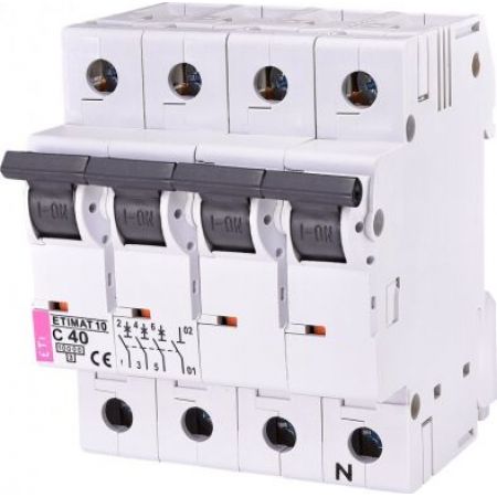 (2136720) Авт. выключатель ETIMAT 10  3p+N C 40А (10 kA), ETI