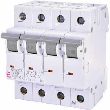 (274040100) Авт. выключатель ETIMAT P10 3p+N B 40A (10kA), ETI