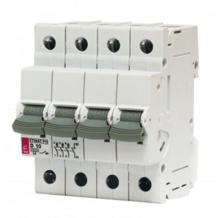 (271042109) Авт. выключатель ETIMAT P10 3p+N D 10A (10kA), ETI