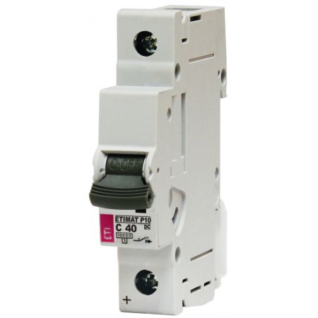 (264001106) Авт. выключатель ETIMAT P10 DC 1p C 40A (10 kA), ETI