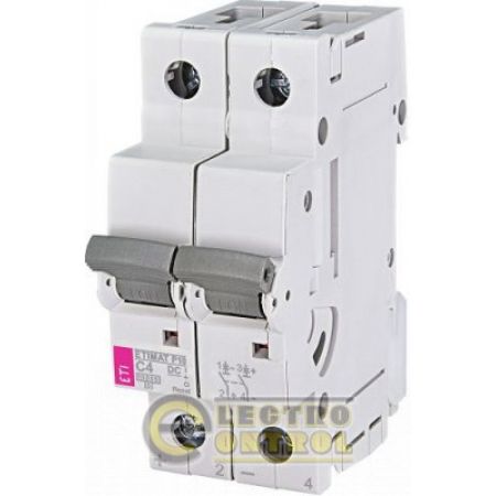 (690421101) Авт. выключатель ETIMAT P10/R-DC 2p C 4A (10kA), ETI