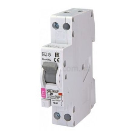 (2175875) Диффер. автоматический выкл. KZS 1M SUP C 20/0,1 тип A (6kA) (верхн.подкл.), ETI