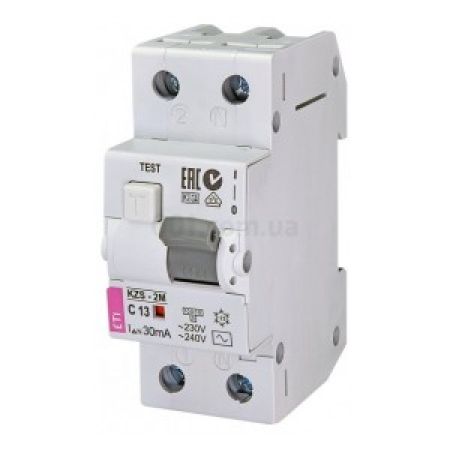 (2173123) Диффер. автоматический выкл. KZS-2M C 13/0,03 тип AC (10kA), ETI