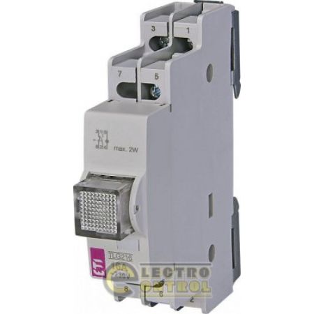 (760411106) Кнопка-лампа TLG 216 2p 16A "WHITE" (2НО+2НЗ, белая), ETI