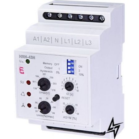 (2471404) Реле контроля напряжения HRN-43N 230V (3F, 2x16A_AC1) с нейтралью, ETI