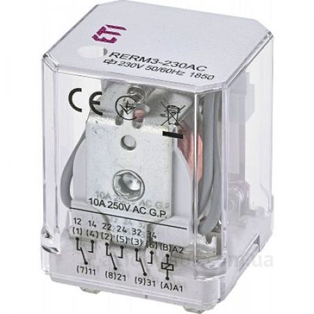 (2473060) Реле электромеханическое RERM3-230AC 3p (16A AC1, 250V AC), ETI