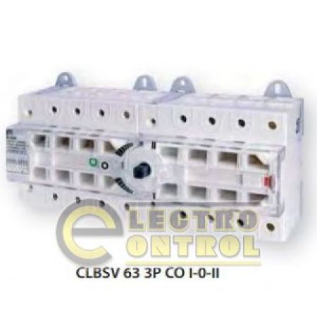 (4661890) Переключатель нагрузки CLBSV CO "I-0-II" 63 3P (без рукоятки, 63A, "1-0-2"), ETI