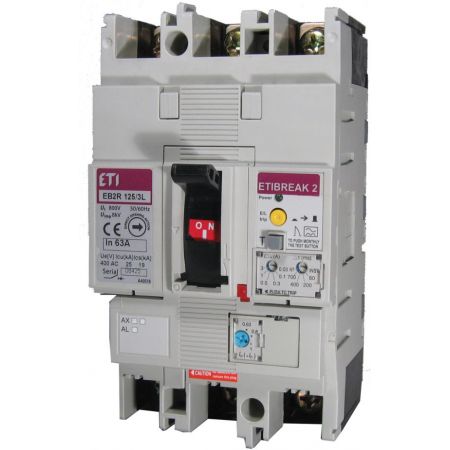 (4671503) Авт. выключатель со встроенным блоком УЗО EB2R  125/3L 50А 3Р , ETI