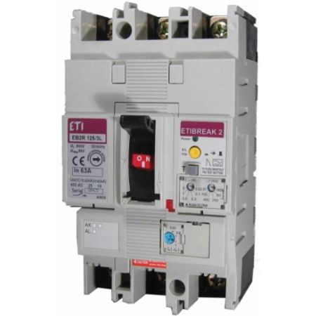 (4671509) Авт. выключатель со встроенным блоком УЗО EB2R  125/4L 50А 4Р, ETI