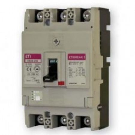 (4671588) Авт. выключатель EB2R-M 250/4L 250A (25kA, (0.63-1)In/(10)In, с блоком УЗО) 4P, ETI