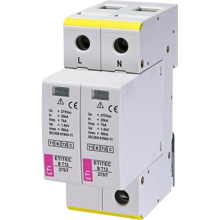 (2440338) Ограничитель перенапряжения ETITEC B T12 275/7 (2+0) 2p, ETI