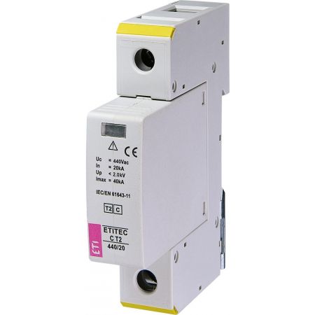 (2440405) Ограничитель перенапряжения ETITEC C T2 440/20 (1+0) 1p, ETI