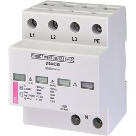 (2440380) Ограничитель перенапряжения ETITEC T WENT  320/12,5 (2+0, 2p, TNC-S), ETI