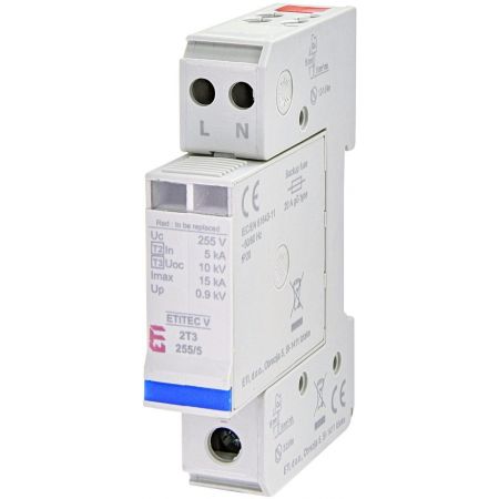 (2442976) Ограничитель перенапряжения ETITEC V 2T3 255/5 (1+1) RC, ETI