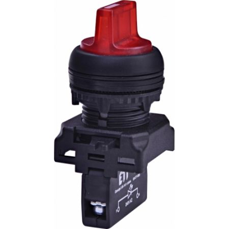 (4771430) Выкл. поворотн. EGS2I-N240A-R (2-х поз., с фикс. 0-1, 45°, с модулем LED, 240V AC, красный), ETI