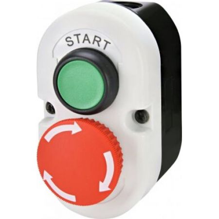 (4771443) Кнопочный пост 2-модул. ESE2-V5 ("START/STOP" гриб.типа, откл. поворотом, зеленый/красный), ETI