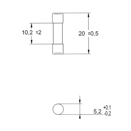 (6710239) Мини-предохранитель CH 5x20 T 40mA 250V UL, ETI