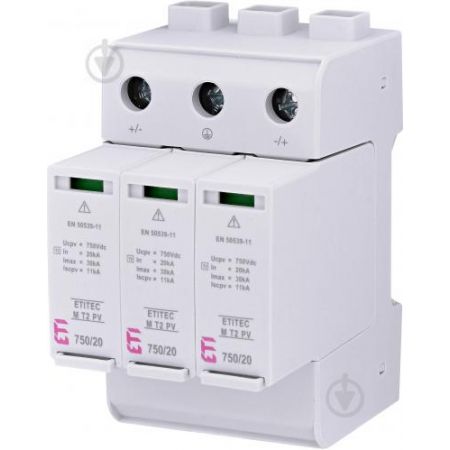 (2440517) Ограничитель перенапряжения ETITEC M T2 PV 1500/20 Y (для PV систем), ETI