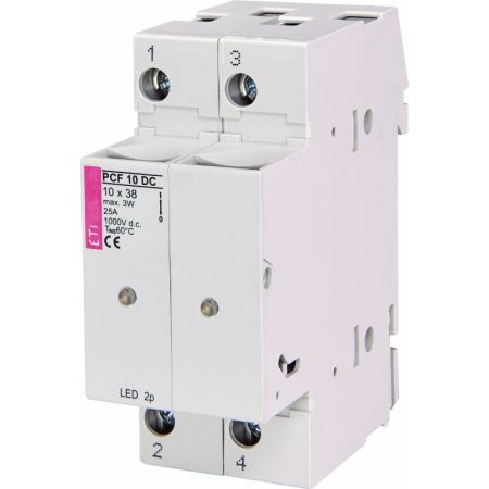 (2550213) Держатель предохранителя PCF 10 2P LED 25А 1000V DC, ETI