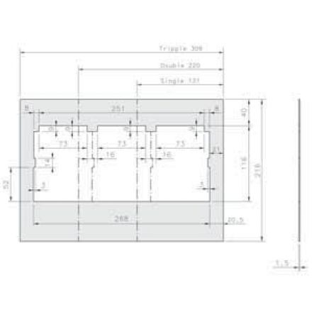 (1SEP102143R0101) 630A 1 pole, incl. 3x M12 bolts, ABB