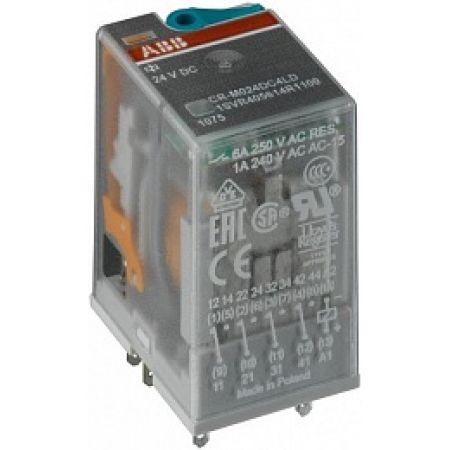 (1SVR405618R8300) Цокольне реле CR-M125DC4LG, ABB