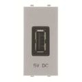 (2CLA218520N1301) N2185.2 PL USB-зар.2A Zenit срібл 1 мод., ABB
