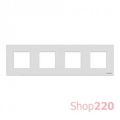 (2CLA227400N3001) N2274 CB Рамка 4 поста Zenit скло біле, ABB