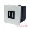 (2CLA228500N1101) N2285 BL USB-зарядка Zenit білий, ABB