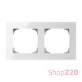 (2CLA857200A3001) 8572 CB Рамка 2 поста Sky біле скло, ABB