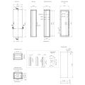 MCS20048R5  Шафа підлогова 1-дверна 2000х400х800 без монтажних і донних панелей